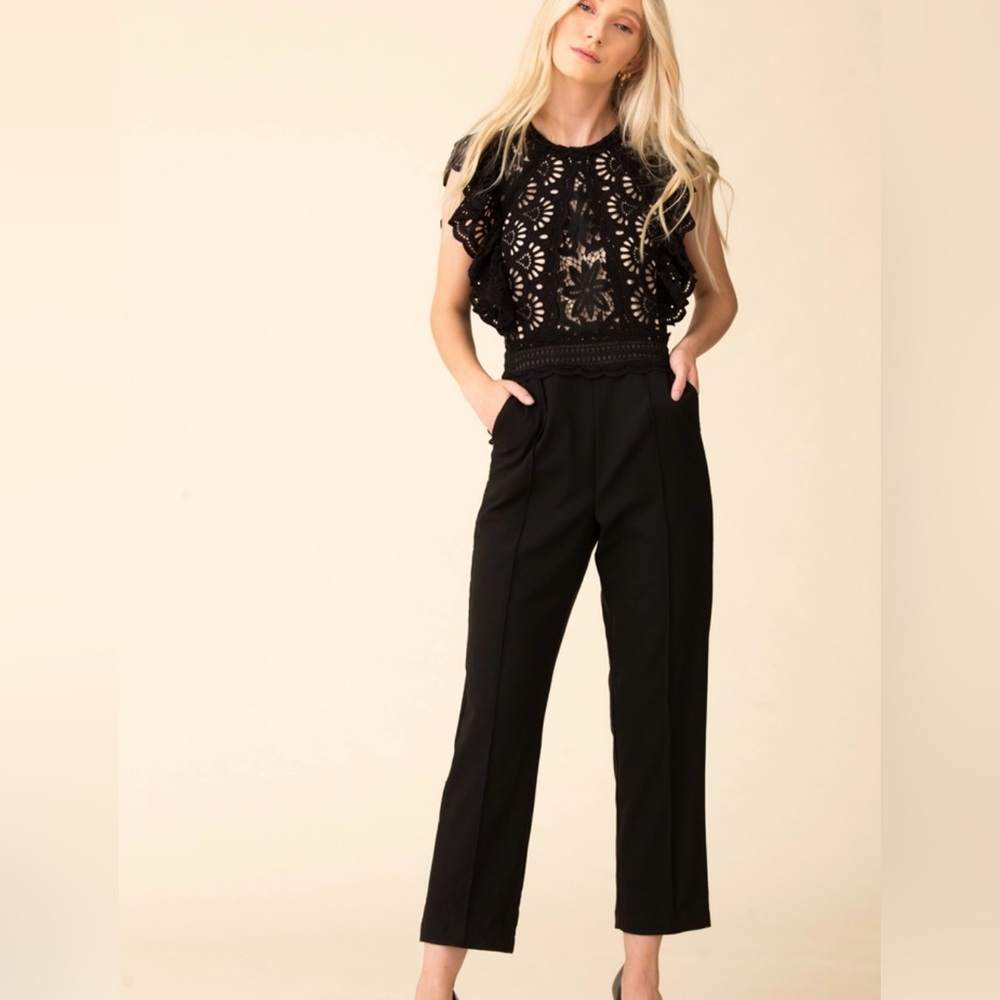 NWT SEA NY Winnie Black Multi Jumpsuit. Size 6